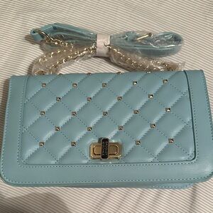 Badgley Mischka Blue Quilted Women's Bag